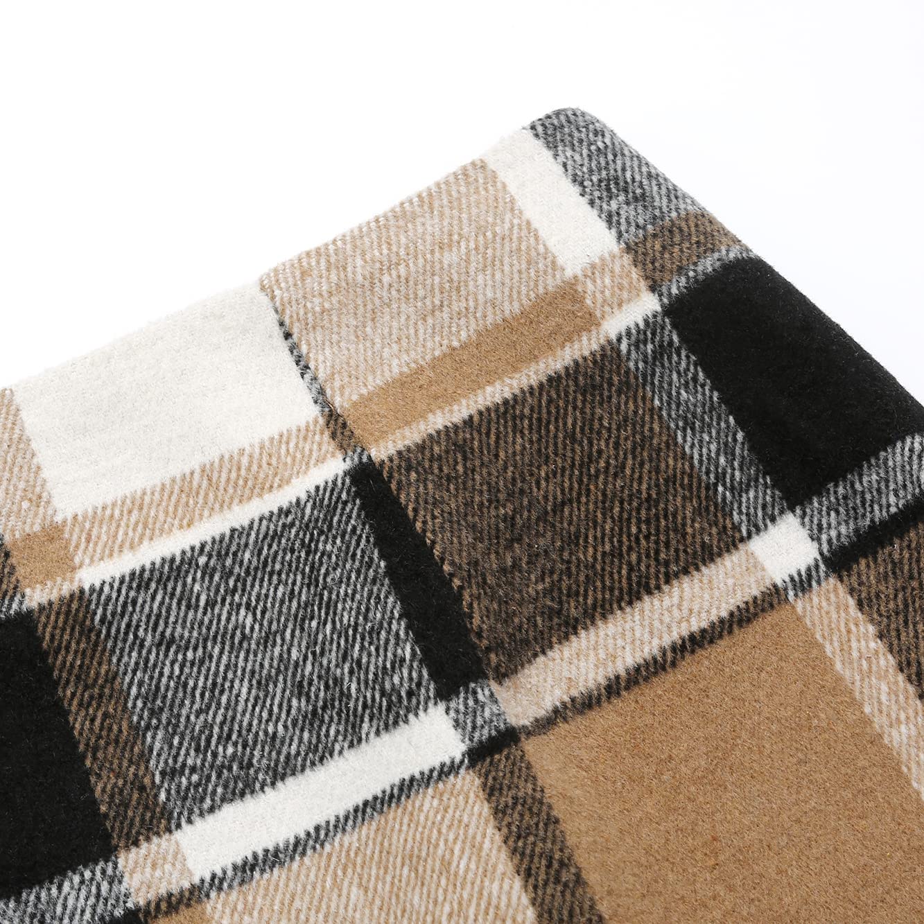 Kinghua Fall Dresses for Women 2025 Sweater Dress Winter Outfits Clothes Tartan Tweed Flannel Corduroy Wool Plaid Dress Mini Skirt (Brown New, M)